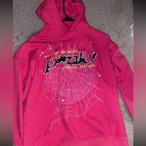 Pink sp5der hoodie
